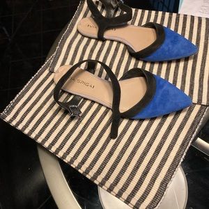 Via Spiga brilliant blue suede sandals, worn once, size 7.5